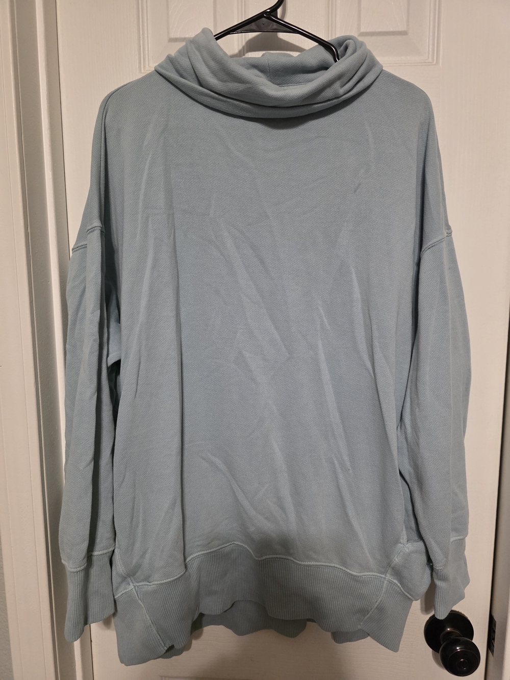 aerie Pale Blue Cowl Neck Sweater